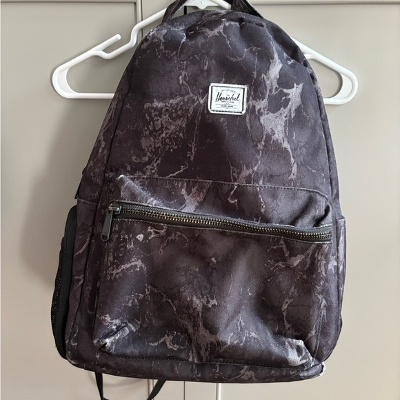Herschel Nova Mid-Volume backpack in black marble pattern. - Picture 1 of 7